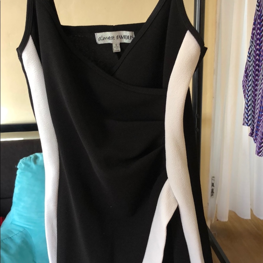 Asymmetrical Black & White Dress!